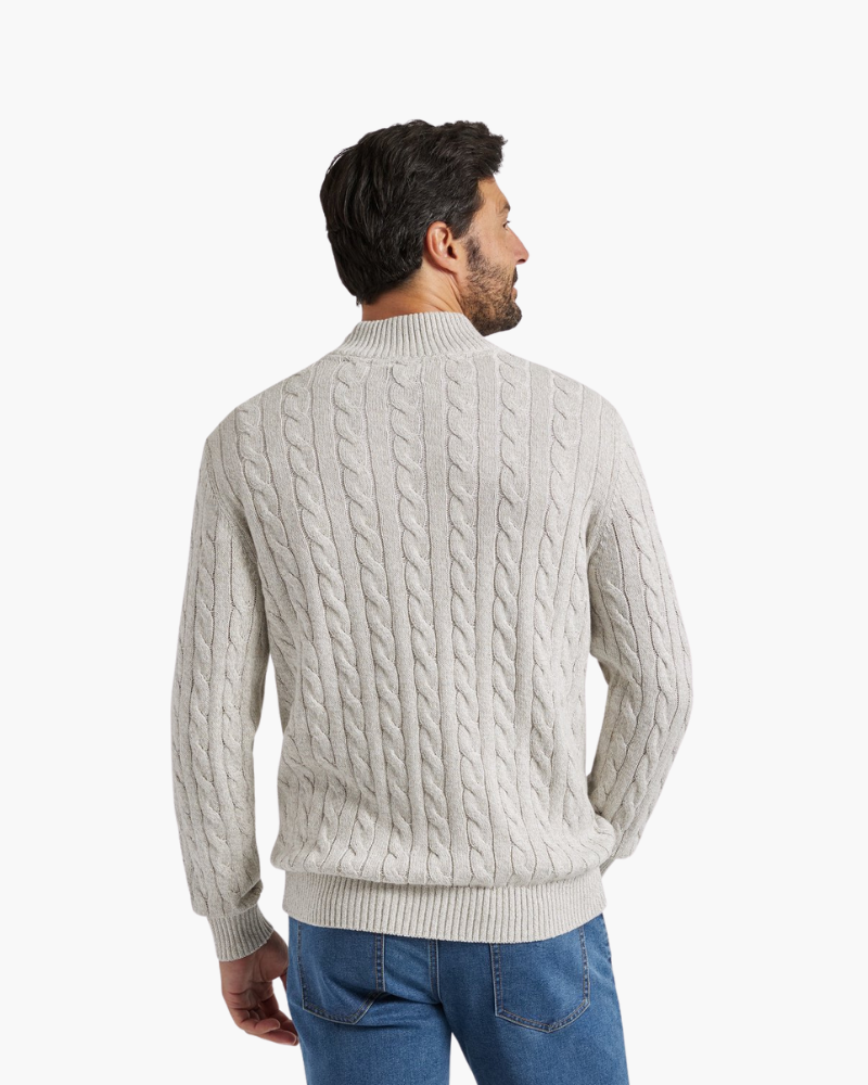 Grezam | Men’s Wool Half Zip Sweater Warm Classic Fit