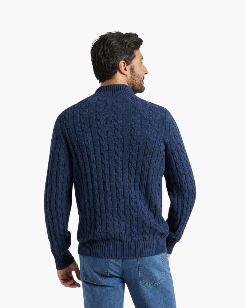 Grezam | Men’s Wool Half Zip Sweater Warm Classic Fit