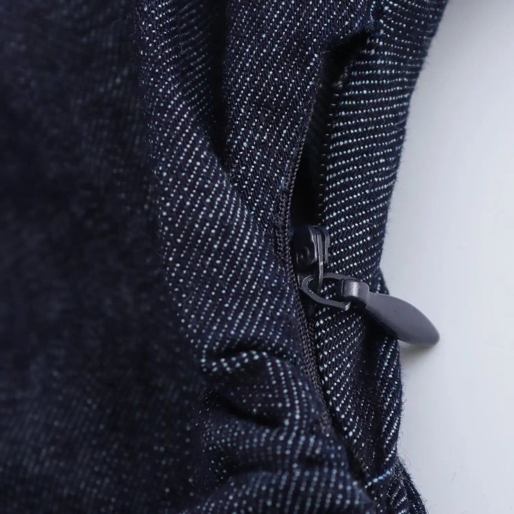 Grezam | Women’s Denim Midi Dress Cotton Blend Comfort Slim Fit Elegant