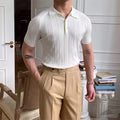 Grezam | Men’s Slim Fit Knitted Polo Shirt for Casual Wear