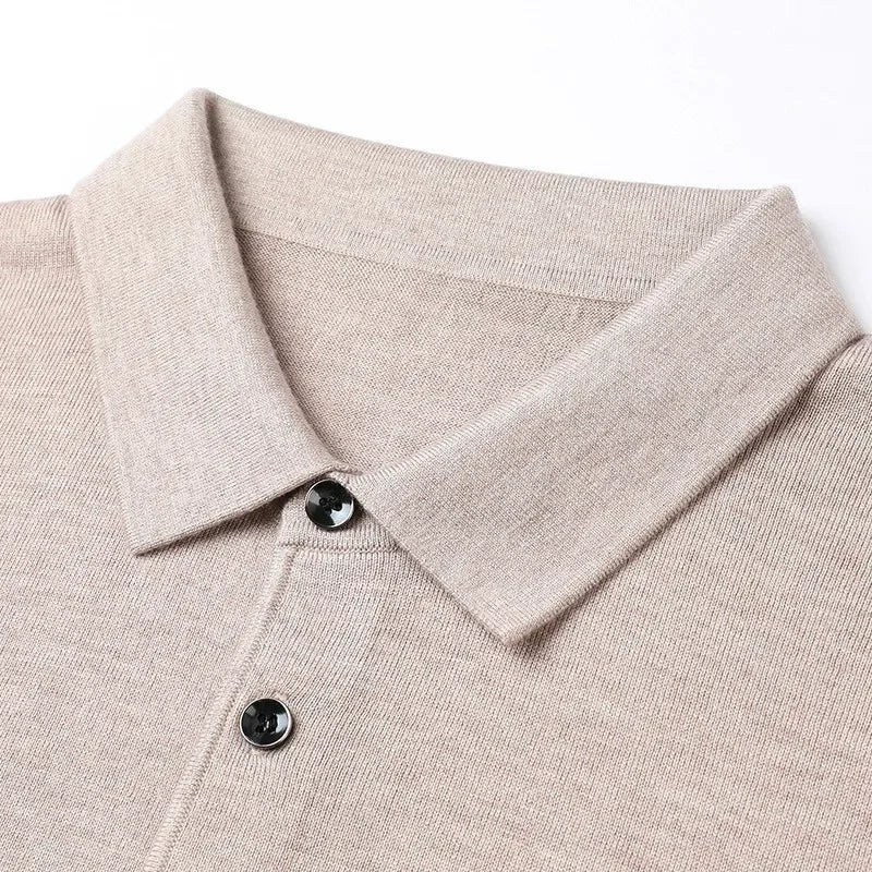 Grezam | Men’s Cashmere Sweater – Classic Polo Neck Knitwear