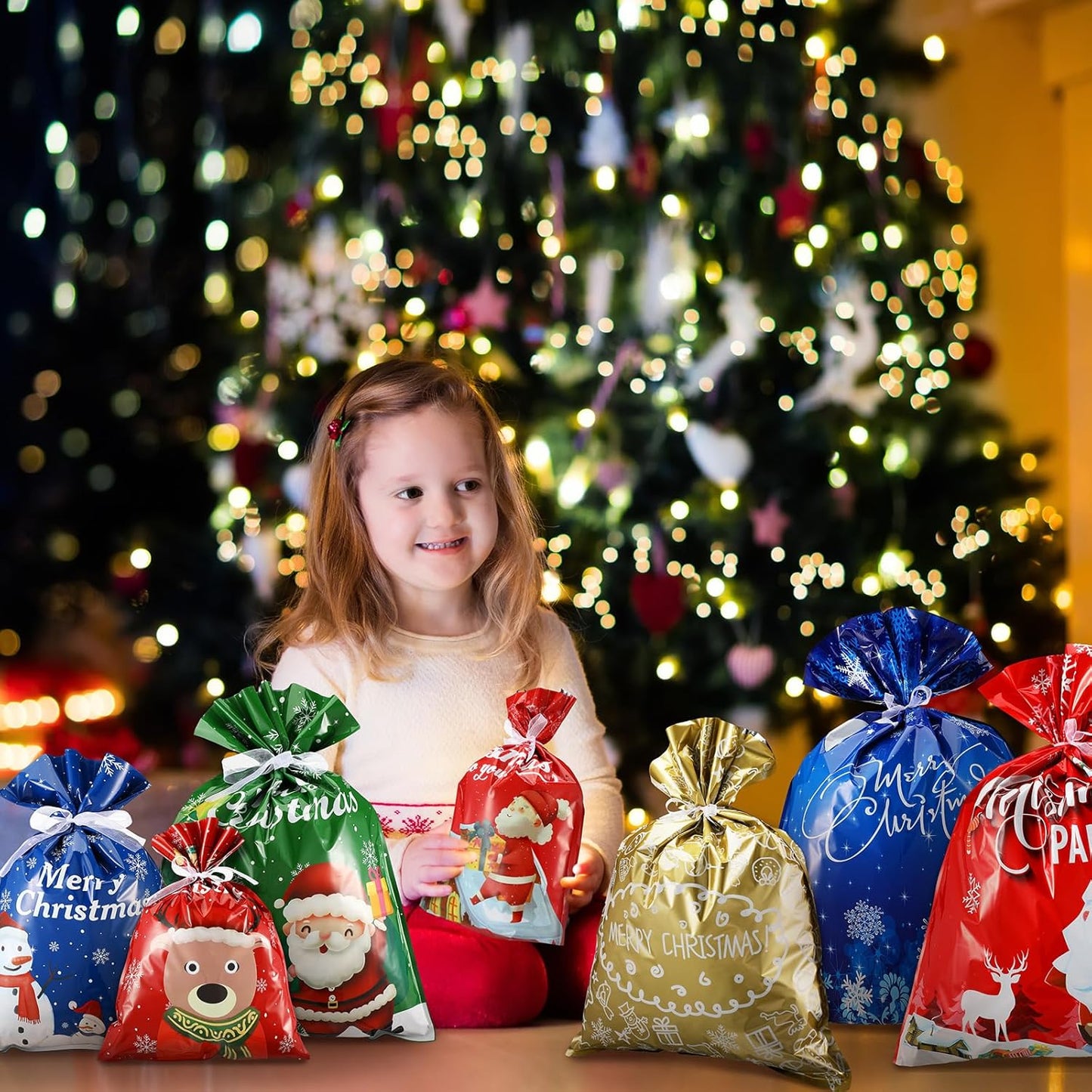 100pc Festive Gift Bags Set